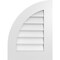 Ekena Millwork Quarter Round Top Left Surface Mount PVC Gable Vent w/ 3-1/2"W x 1"P Standard Frame, 18"W x 24"H GVPQL18X2401SN - alternate 1